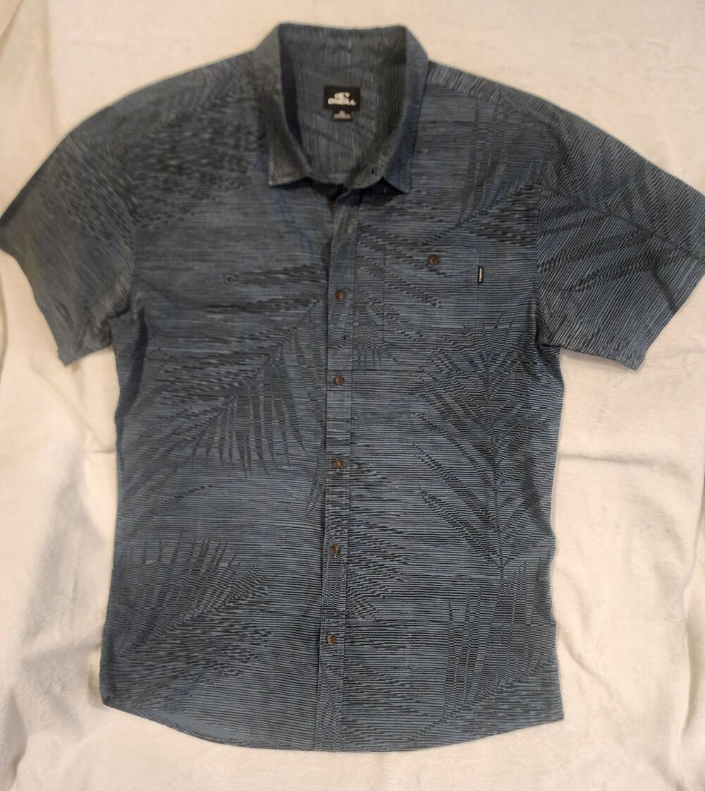 O'Neill Blue Classic Fit Button Down Shirt Mens Size XL